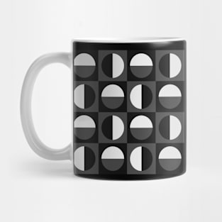 1960's style black and white abstract design Mug